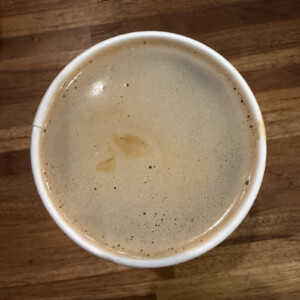 Hot Americano made with espresso and water at The Coffee Garden in Uptown Houston.