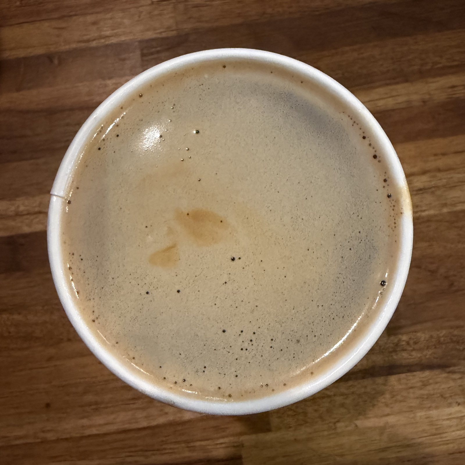 Hot Americano made with espresso and water at The Coffee Garden in Uptown Houston.