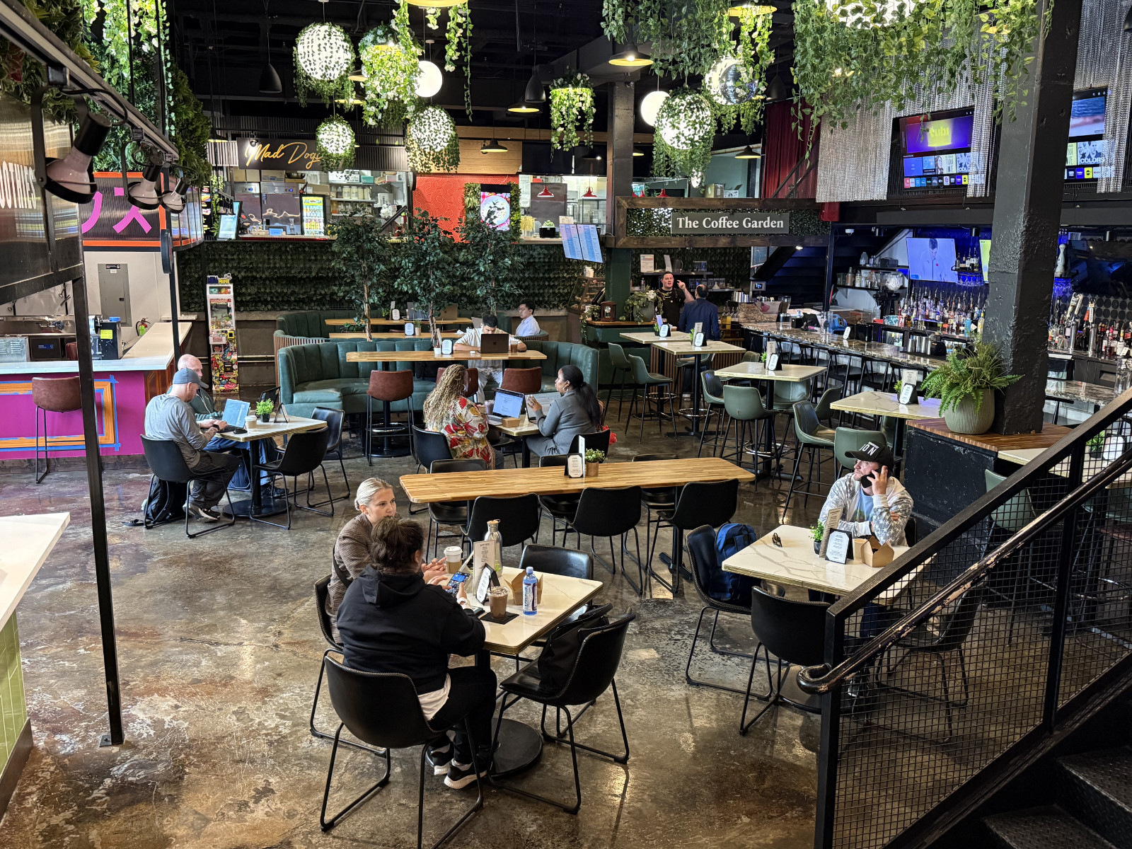 Galleria coffee shop inside conservatory Uptown Houston