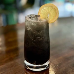 Charcoal Lemonade - activated charcoal, house made lemonade, shaken with agave