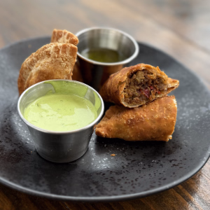 beef empanadas at Houston Heights coffee shop