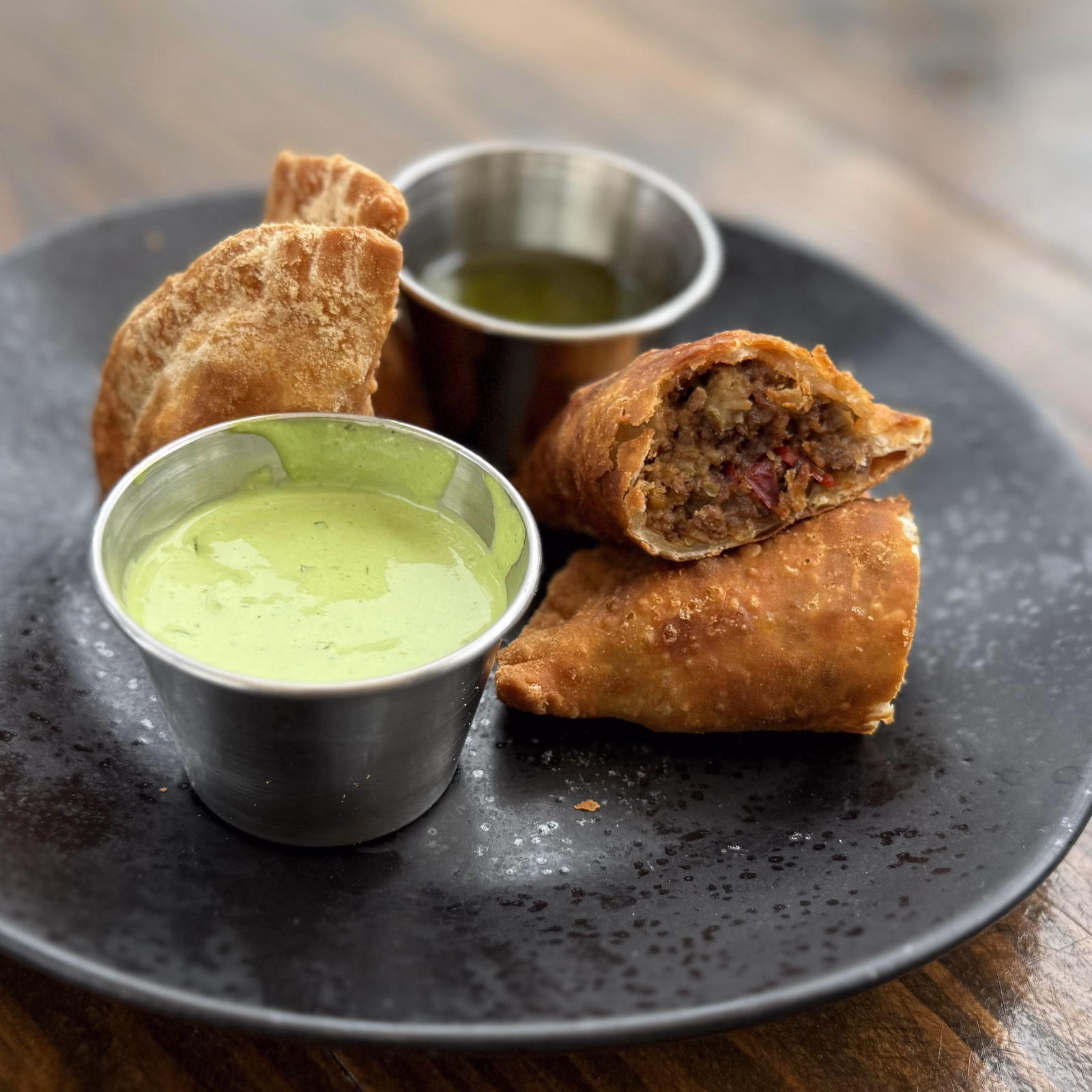beef empanadas at Houston Heights coffee shop